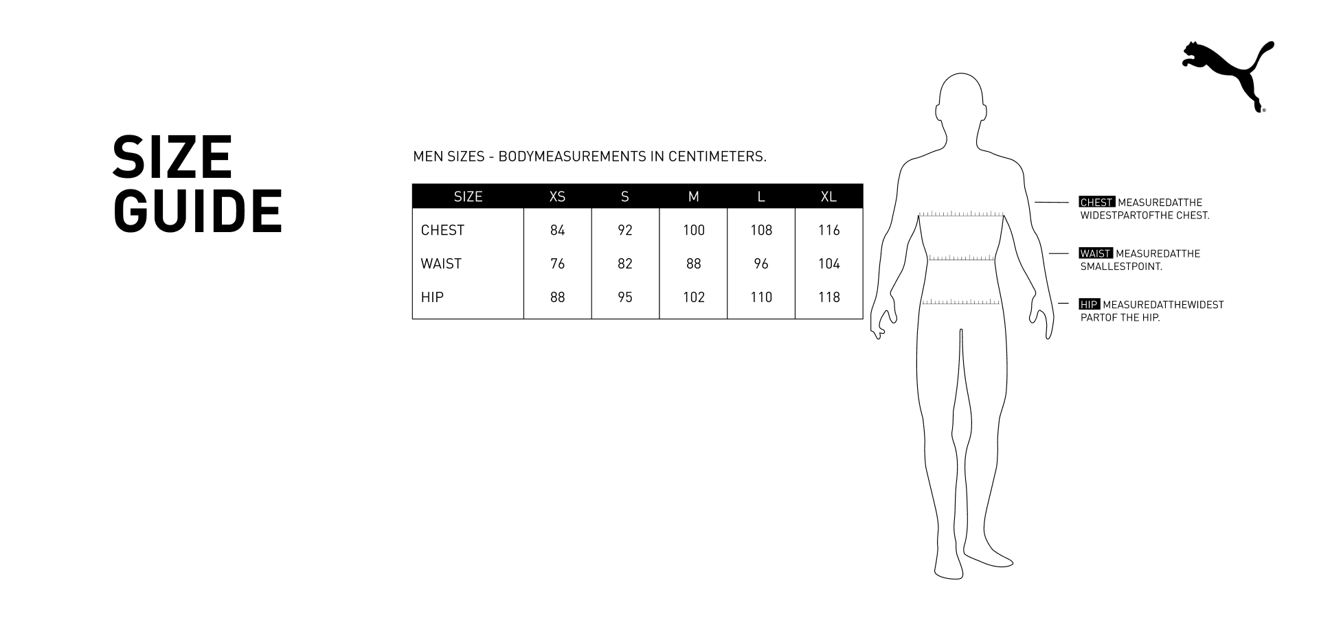 PUMA Fit Guide and Sizes